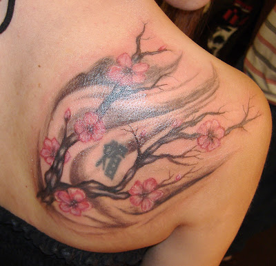 japanese cherry blossom tree tattoo. cherry blossom tree tattoo.