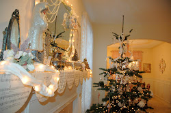 cozy christmas cottage tree living pretty room creams dolled mantle pinks formal pink