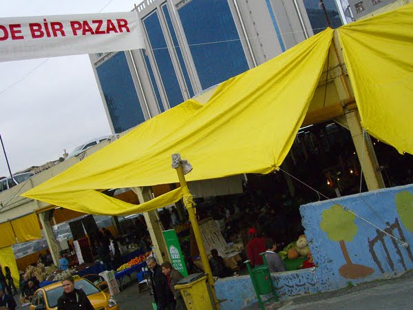 Organic farmer's market in Bomonti, Istanbul.