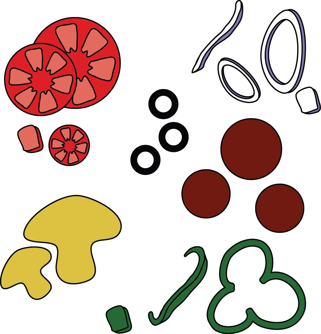 pizza toppings clipart - photo #2