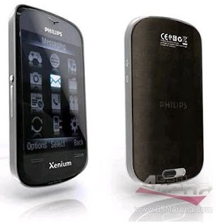 Philips X800 low-end touch screen phone