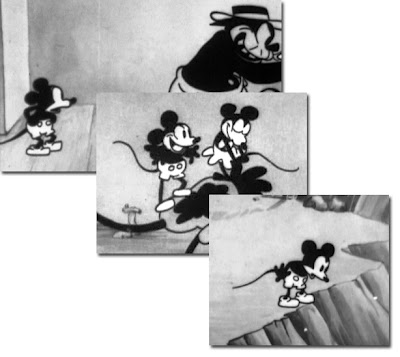Black And White Mickey Mouse Cartoon. In the beginning, Mickey