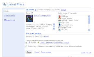 Google profile card view