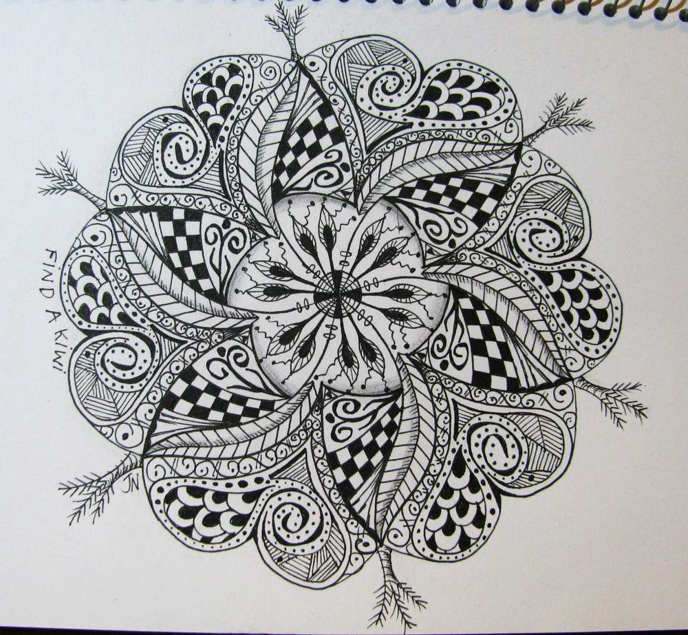 No Matter Where I go...I ALWAYS Meet Myself There!: Zentangles and Doodles