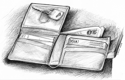 Sketch of the Day: EDM # 3 - Draw your Wallet, Purse or Bag