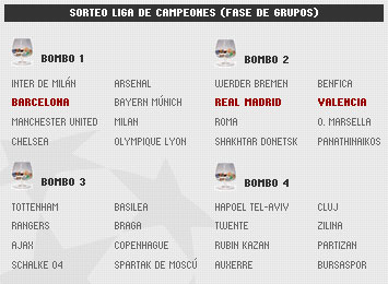 Sorteo de Liga Campeones 2010/2011