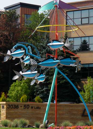 Fish Carousel Sculpture by Guy Baldwin. Minneapolis, Minnesota