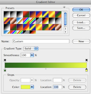 screen shot for a tutorial on adding gradient color