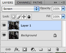 screen shot of layers panel