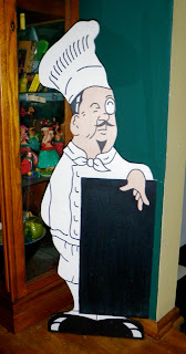 Standup Chef Menu Chalkboard