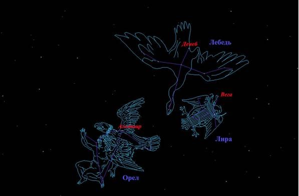 Самое яркое созвездие орла. Созвездия Лиры лебедя и орла. Созвездие Лиры и орла Вега и Альтаир.