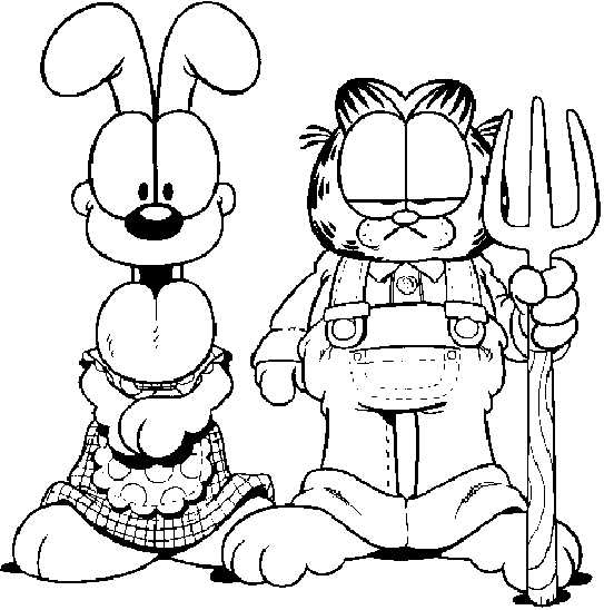 odie and garfield coloring pages - photo #21