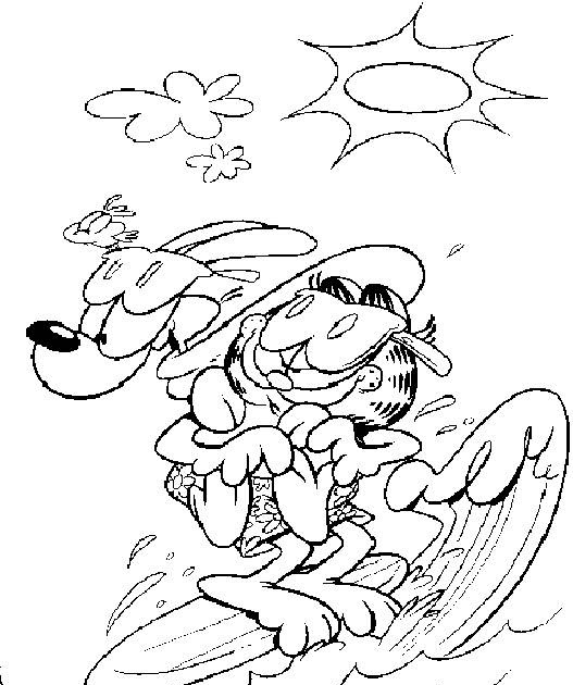 garfeild and odie coloring pages - photo #21