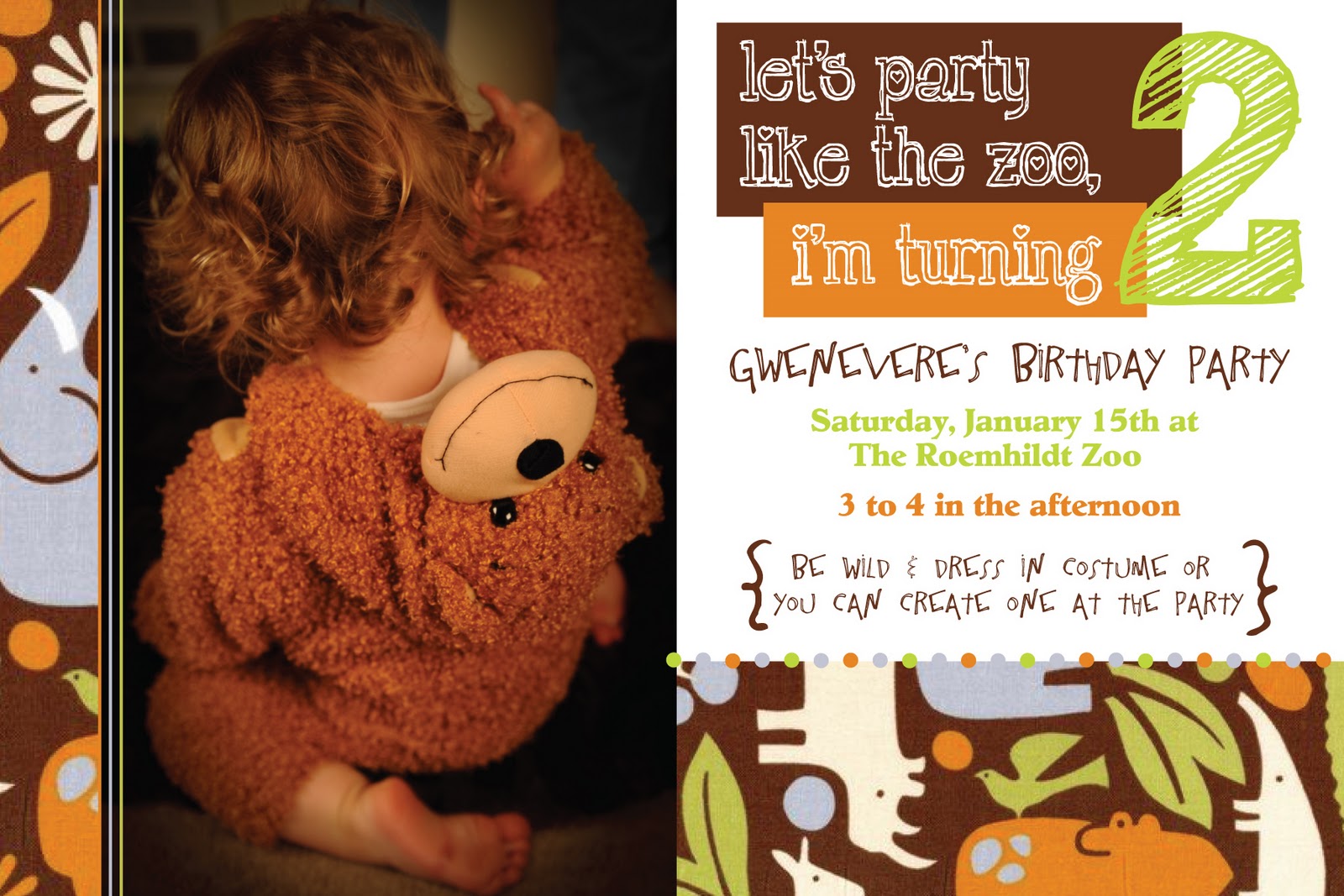 HILLMARK Design: Zoo Birthday Invitation