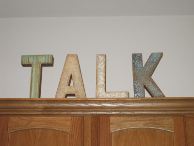 Life Crafts & Whatever: Talk, Eat and Laugh. My kitchen letters