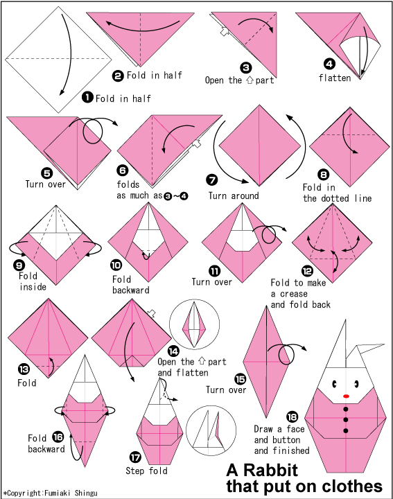 Origami Haiwan (Arnab) missz
