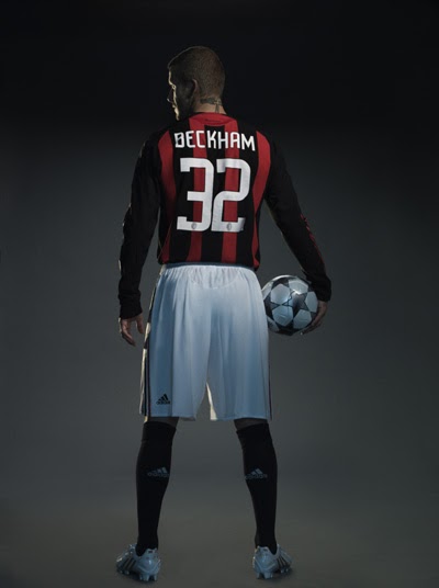 david beckham ac milan jersey