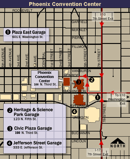 Gow 39 s Greater Phoenix CVB Internship - PCC Map