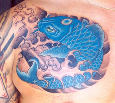 fish tattoo. Koi Fish Tattoo Design With