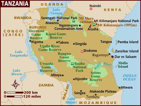 Tanzania Map