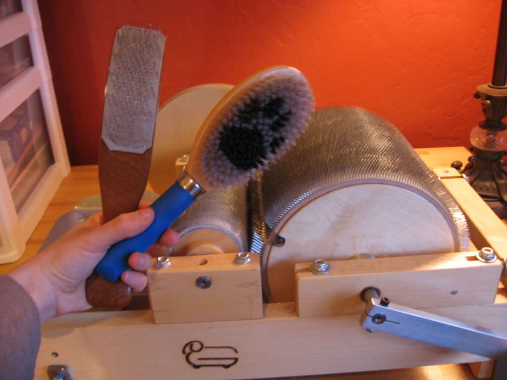 The Scarlet Wood Drum Carder Cleaning