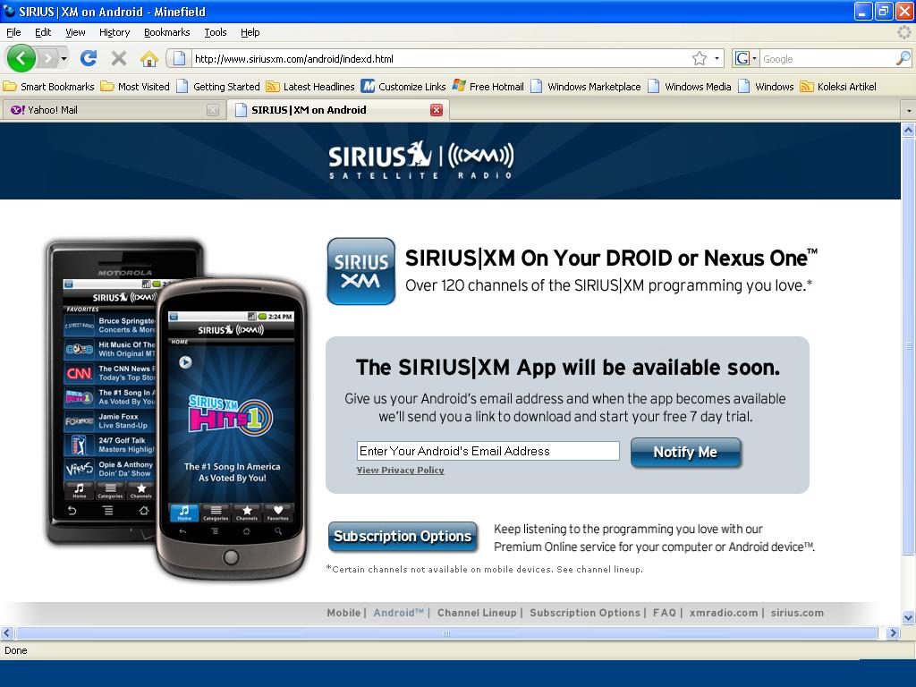 Koleksi Informasi Aplikasi Sirius XM Untuk Android