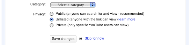 YouTube Privacy Setting for unlisted videos