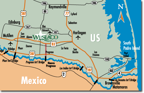 weslaco map border valley texas tx harlingen cornyn cruz immigrant rio grande retirement adventures filing families bill together keep visit