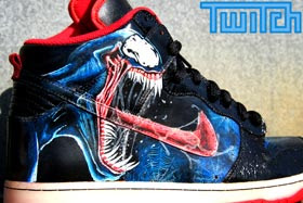 Ghetto Supreme: Nike 'Real' Venom Dunk Hi customs x TWiTCH
