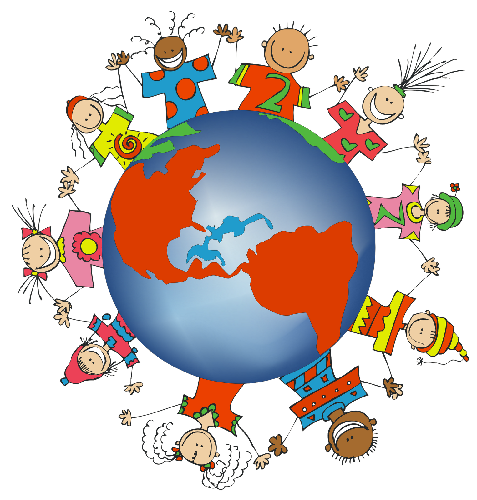 Планета земля картинка детская. Разноцветная Планета. Планета с человечками. Земной шар рисунок. Планеты для детей.