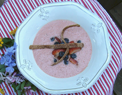 Strawberry Soup w/ Balsamic Berries