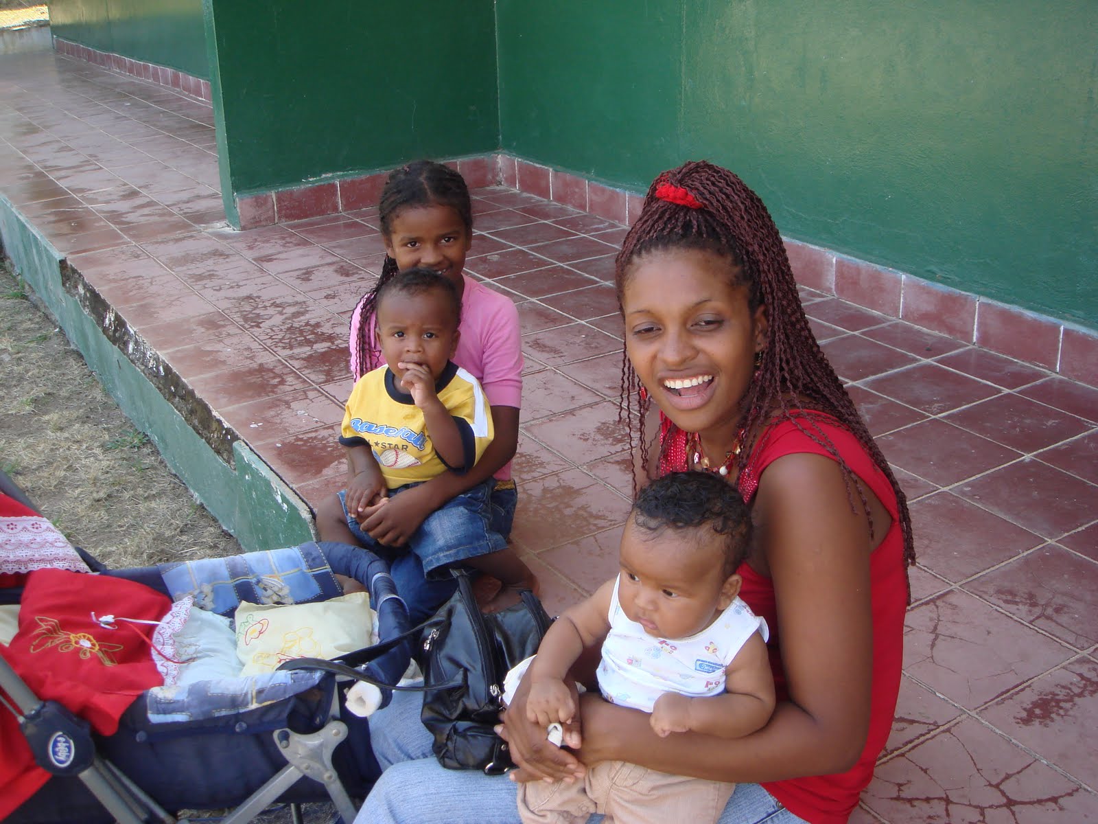 Peace Corps Honduras Family waits outside rural Panama health center