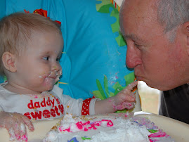 Oakley feeding Pawpaw some of her cake