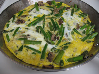 Asparagus and mushroom frittata