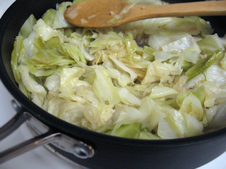 Braised cabbage with onions and vinegar, adapted from Vegetables Every Day by Jack Bishop