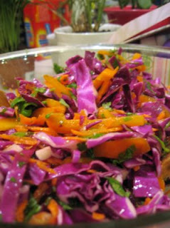 Rochel's Purple and Orange Cabbage Salad from Gluten-Free Bay