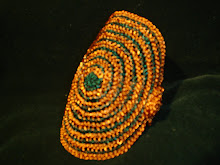 Pulsera espiral de cobre combinada tejida a 4 hilos