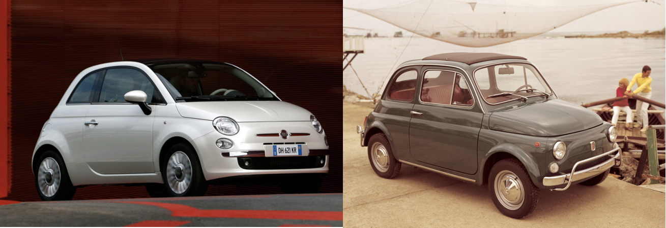Fiat 500 Vs Mini Cooper Volkswagen Beetle Old And New Gcbc With The Introduction Of Nuova Fiat 500