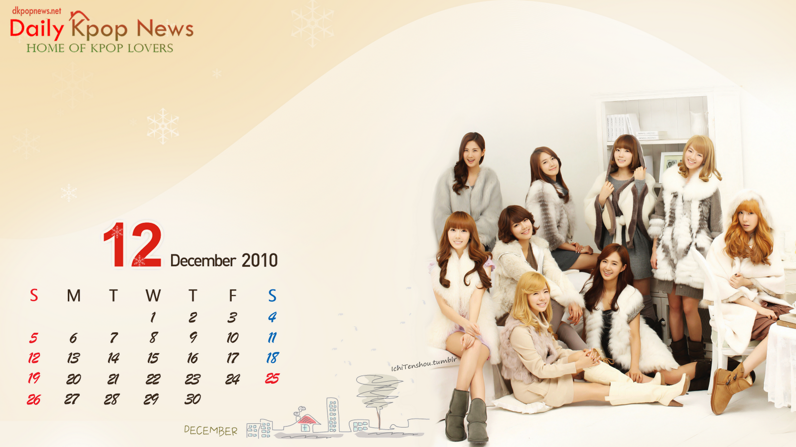 Calendar for December 2010 by Ichitenshou,feel free to take out,remember to...