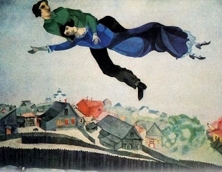 Au dessus de la ville - Marc Chagall