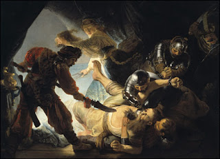 Sansón cegado por los filisteos - Rembrandt