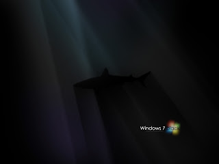 Zwarte achtergrond met Windows 7 logo