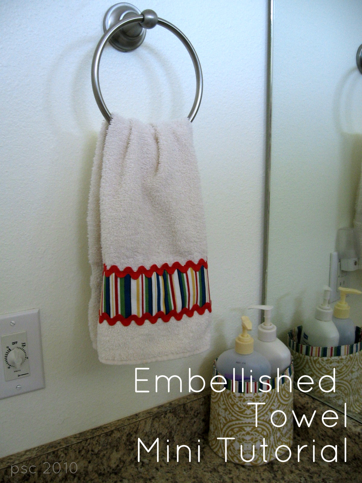 Pickup Some Creativity Embellished Towel Mini Tutorial