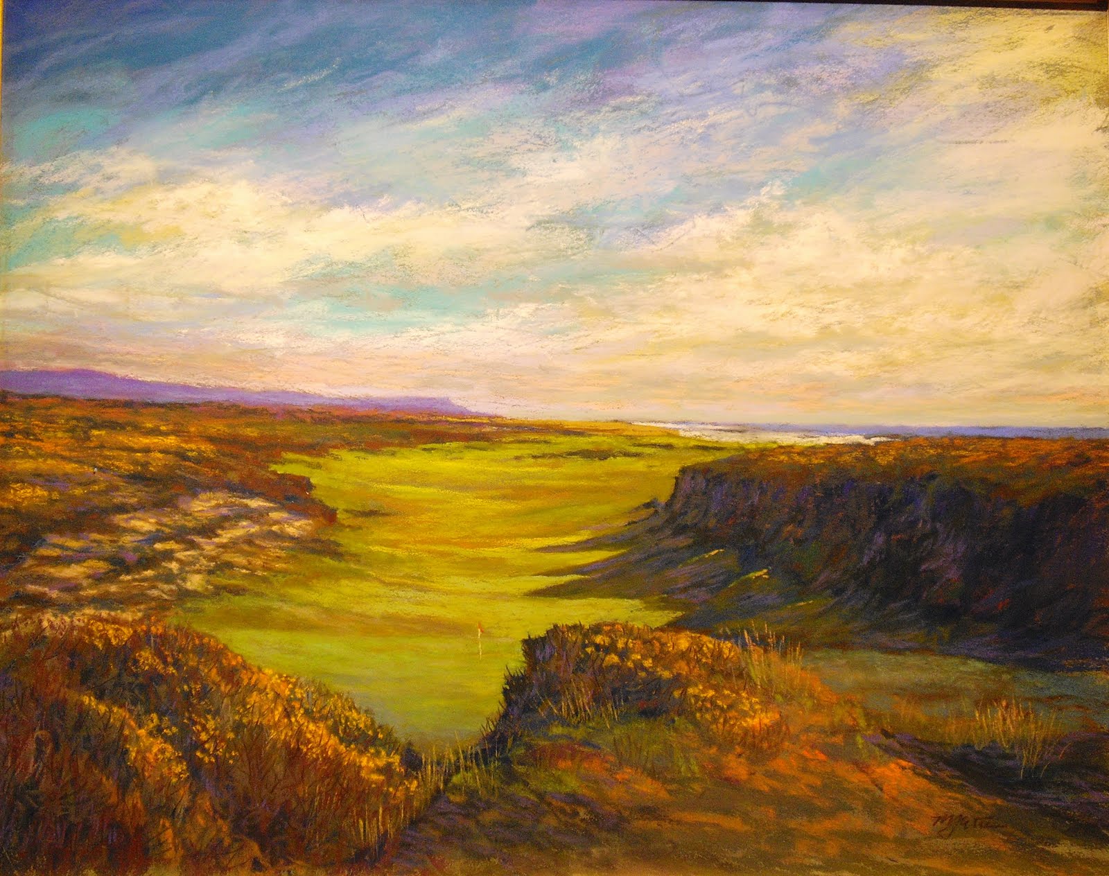 Mike Etie Fine Art Bandon Dunes 5th hole