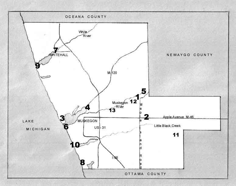Muskegon County Zip Code Map