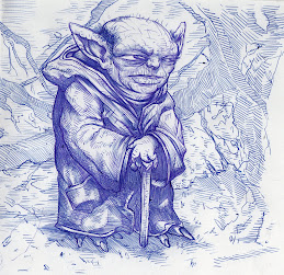 Yoda - ballpoint pen sketch