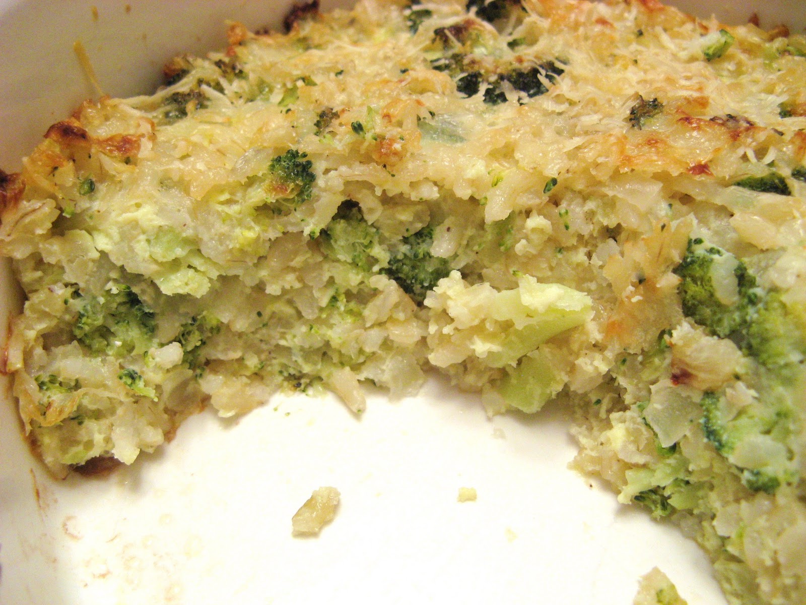 The WellFed Newlyweds Broccoli Rice Gratin