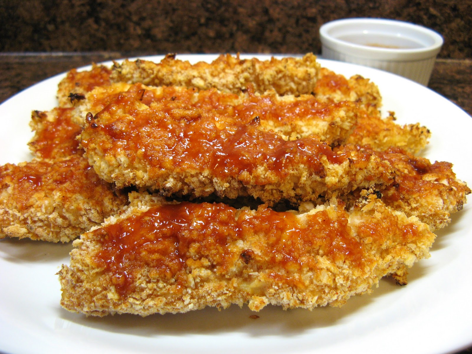 The Well-Fed Newlyweds: Crispy BBQ Chicken Fingers