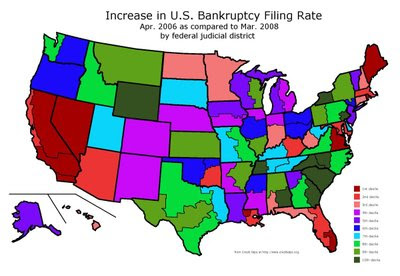 Bankruptcy Filing Rates by District, Apr. 2006 to Mar. 2008