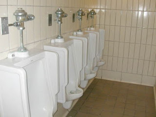 peeing Urinals bathroom guys